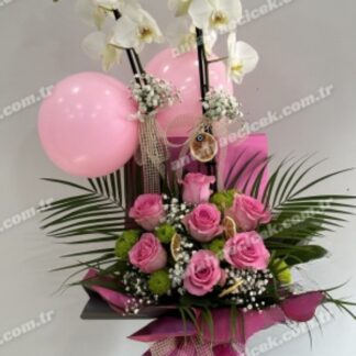 2 dallı orkide arajmanı