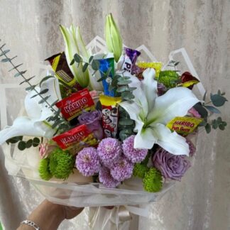 çikolata ile lilyumlar