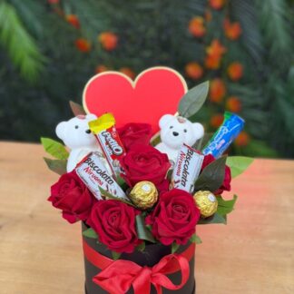 ayıcıklı çikolatalı güller